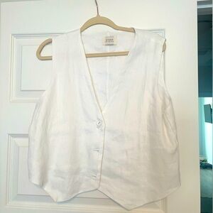Dissh linen white vest - never worn!